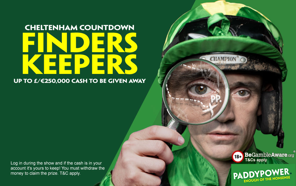 Finders Keepers Paddy Power