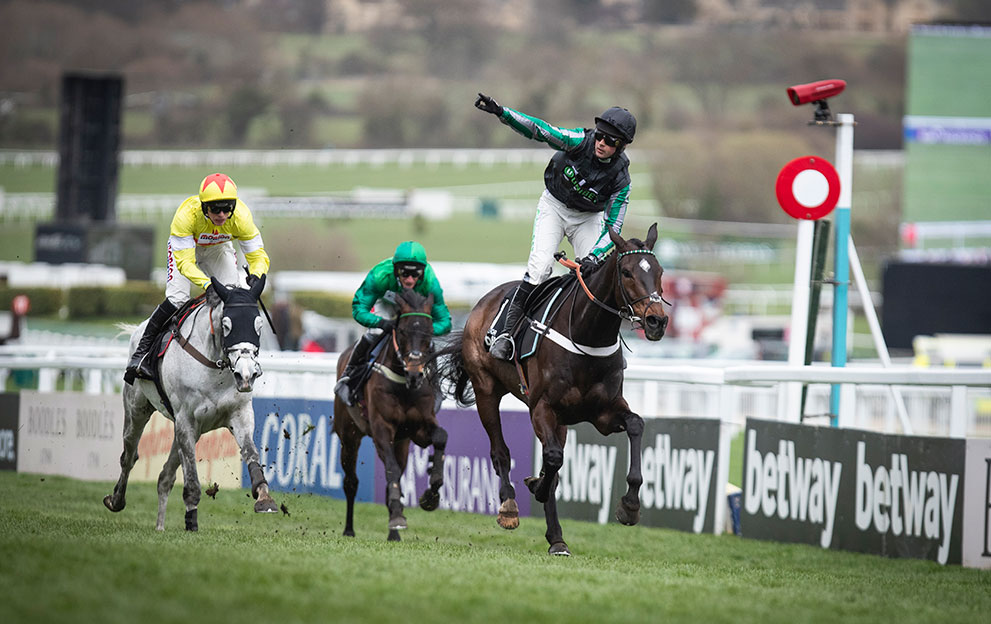 Altior winning Queen Mother Champion Chase