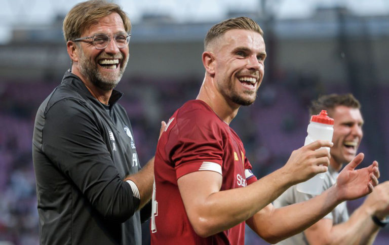 Jurgen Klopp Jordan Henderson James Milner