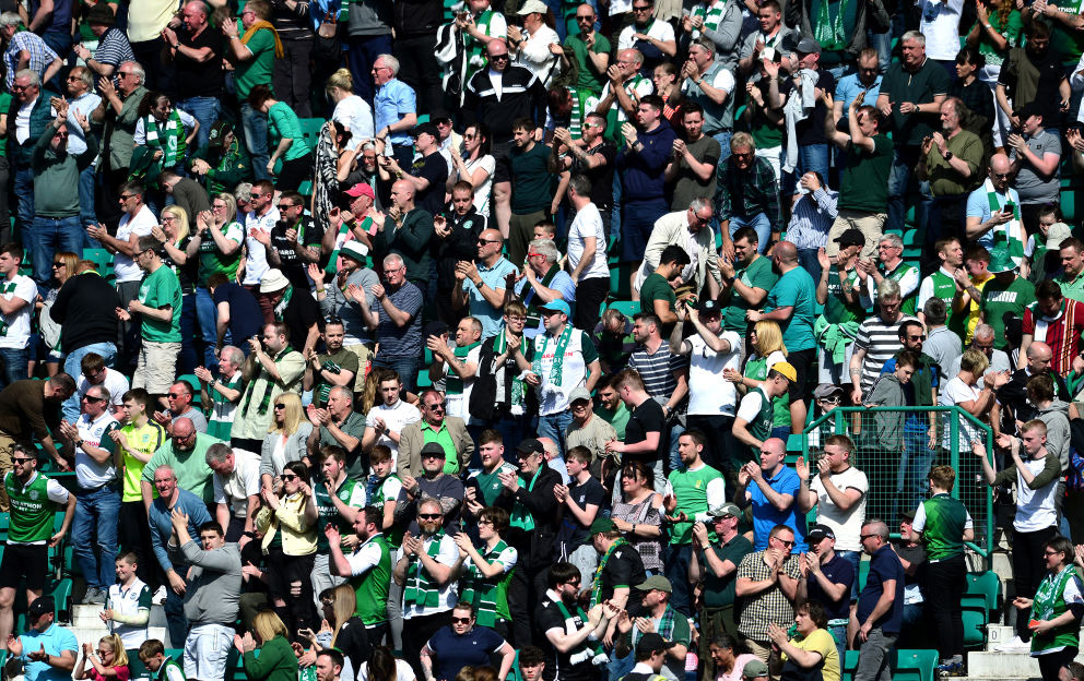 Hibernian FC fans Easter Road