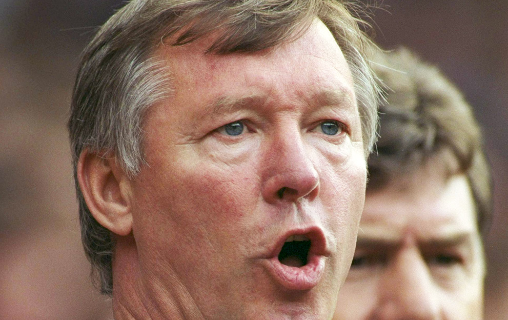 23 Aug 1996: A portrait of Alex Ferguson the manager of Manchester United taken during the Premier League match between Manchester United and Blackburn Rovers at Old Trafford in Manchester. The match ended in a 2-2 draw. Mandatory Credit: Clive Brunskill/Allsport