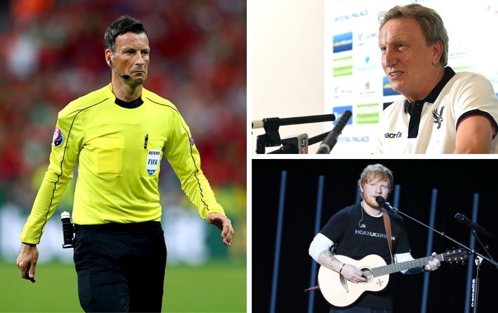 Mark Clattenburg Neil Warnock Ed Sheeran