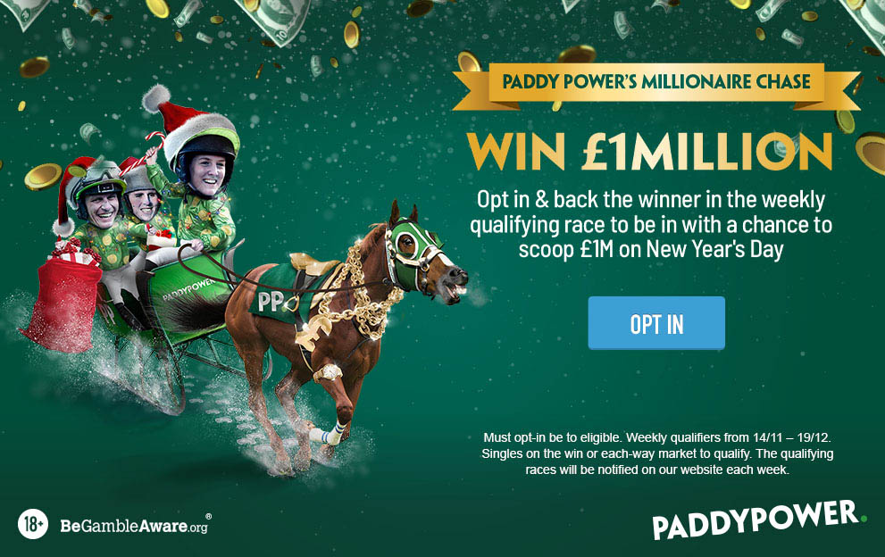 Millionaire draw Christmas imagery