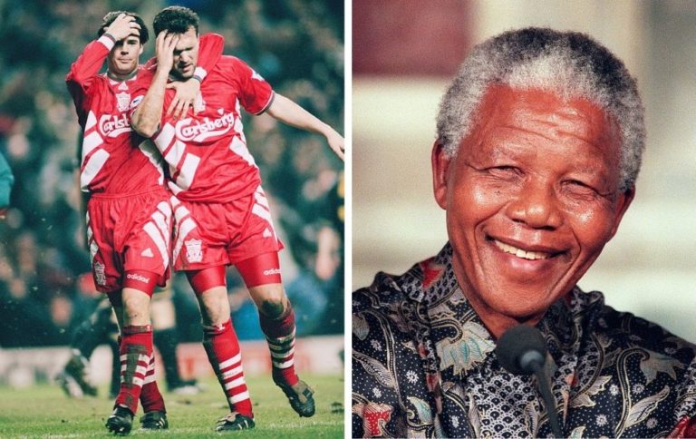 Jamie Redknapp Neil Ruddock Nelson Mandela