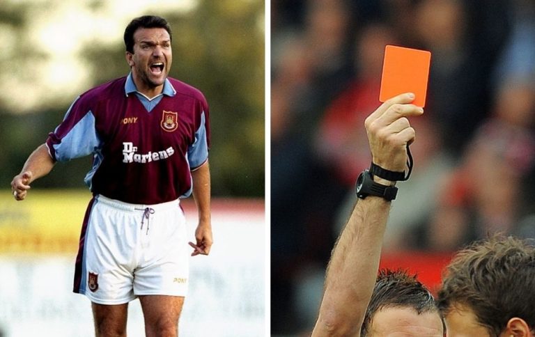 Neil Ruddock red card