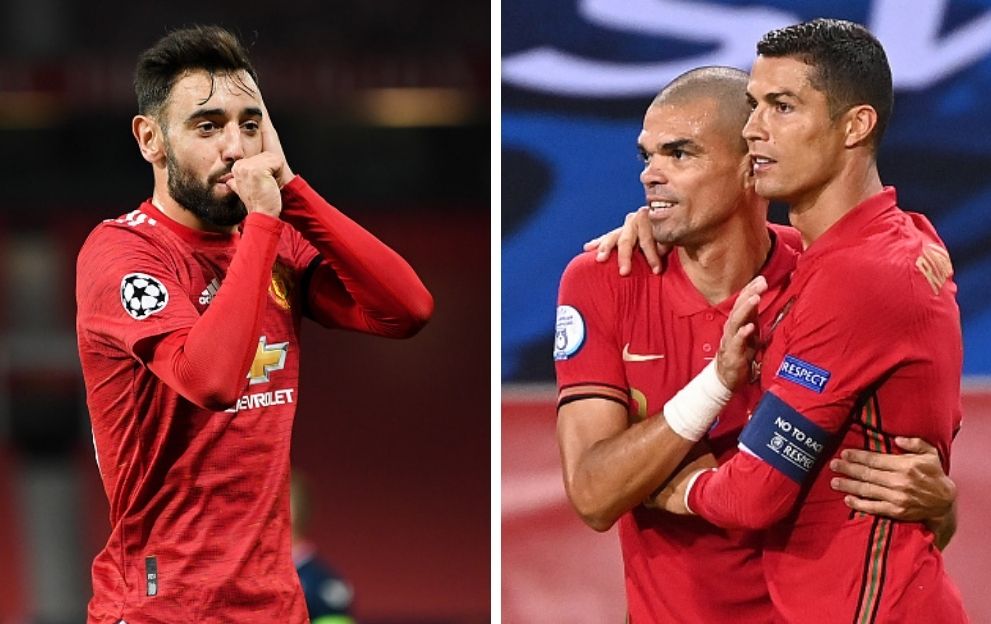 Bruno Fernandes Manchester United Pepe Cristiano Ronaldo Portugal