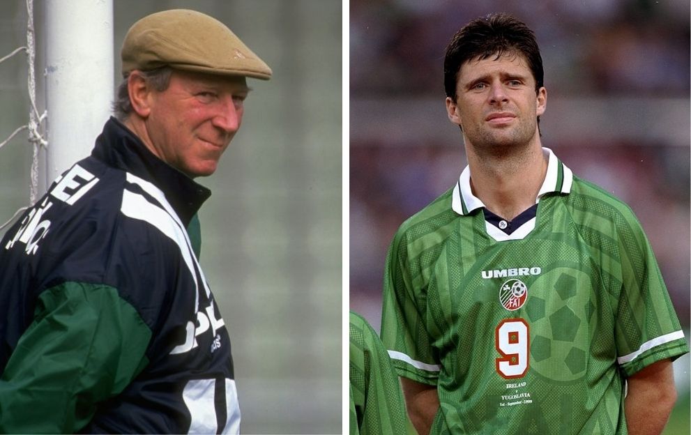 Jack Charlton Niall Quinn Republic of Ireland