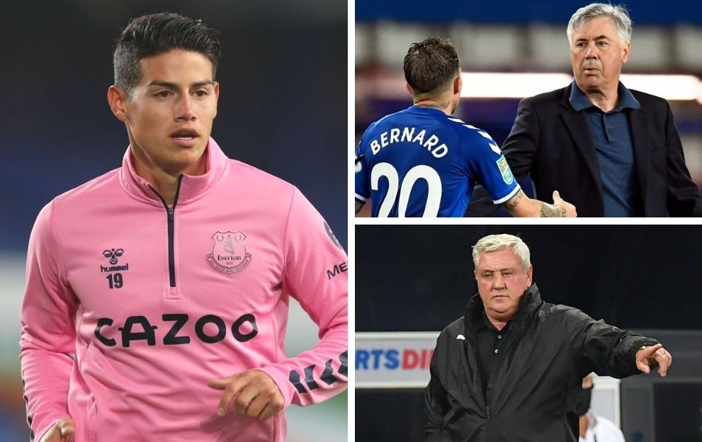 James Rodriguez Carlo Ancelotti Everton Steve Bruce Newcastle