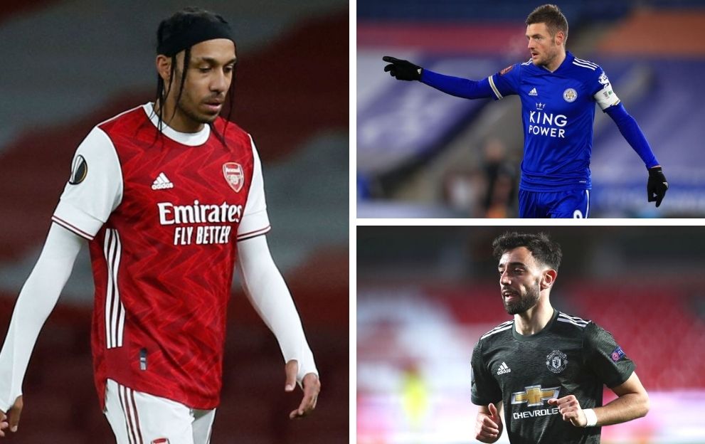 Arsenal Pierre-Emerick Aubameyang Jamie Vardy Bruno Fernandes