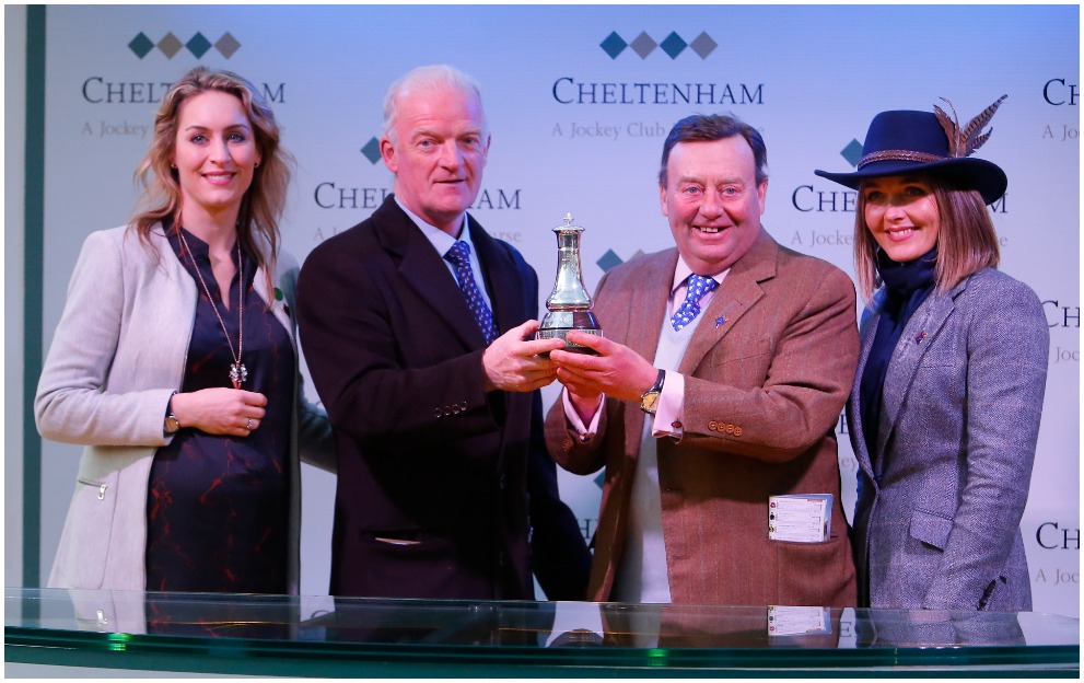 Willie Mullins and Nicky Henderson with the Prestbury Cup