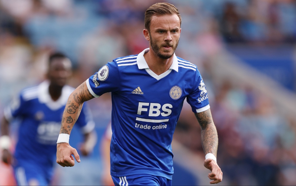 James Maddison playing for Leicester