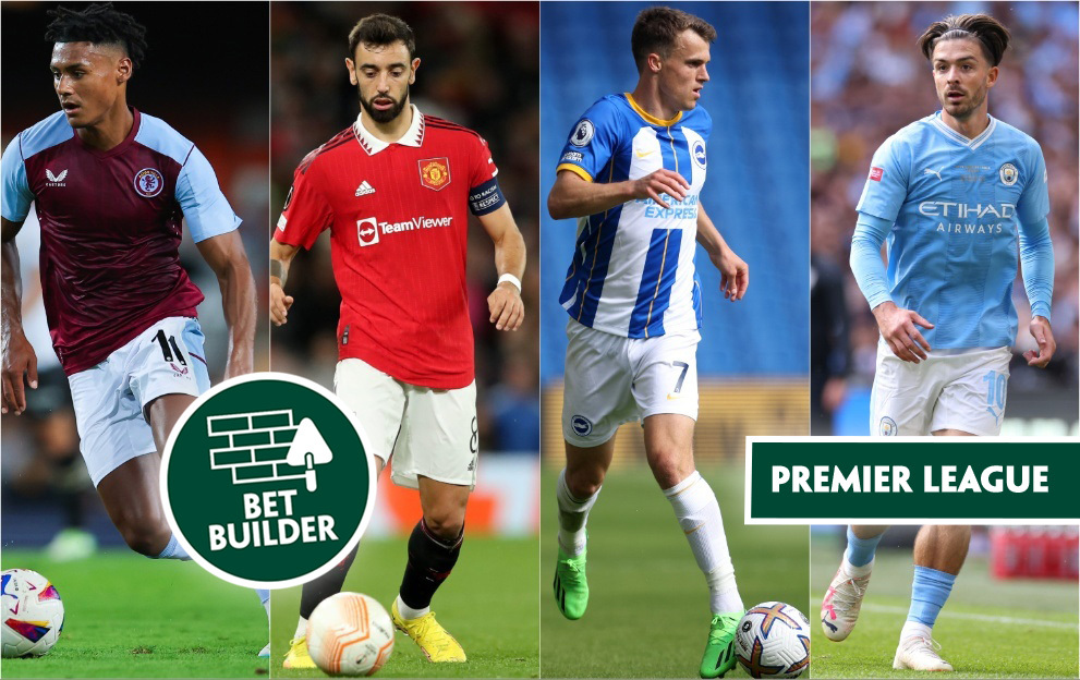 Saturday 3pm Premier League Bet Builder Betting Tips, Aston Villa v Crystal Palace, Fulham v Luton, Man United v Brighton, Tottenham v Sheffield United, West Ham v Man City