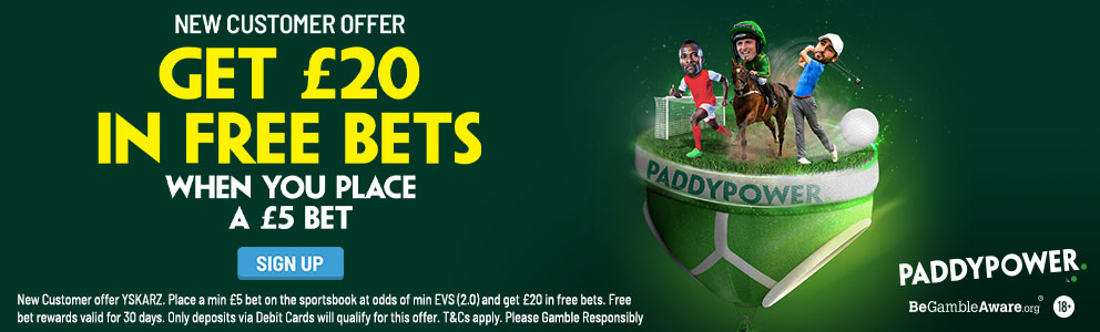 Paddy Power New Customer free bet Offer