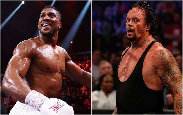 anthony joshua, the undertaker, hell in a cell