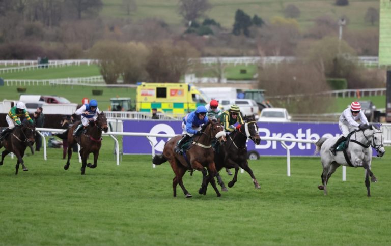 Unexpected Party racing to the line at Cheltenham