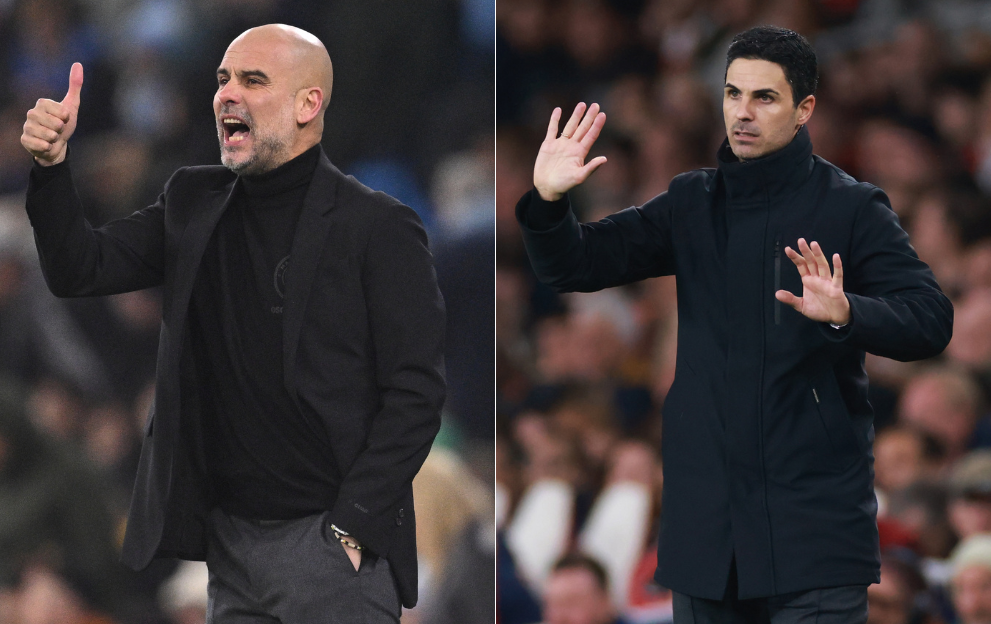 Pep Guardiola and Mikel Arteta