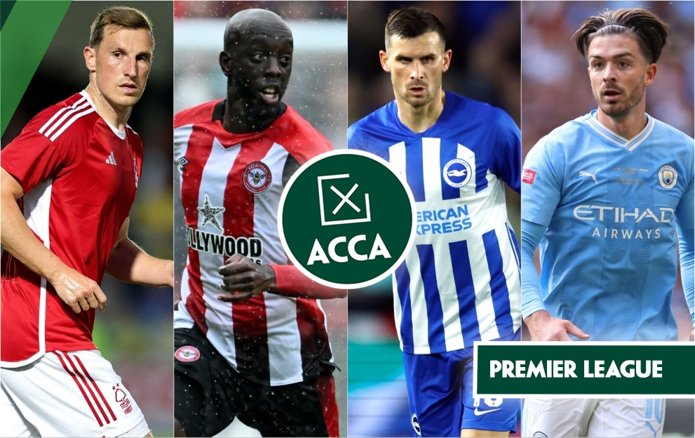 Saturday's 3pm Premier League Acca betting tips, nottingham forest v wolves, brentford v sheffield united, burnley v brighton, man city v luton, 13th april 2024