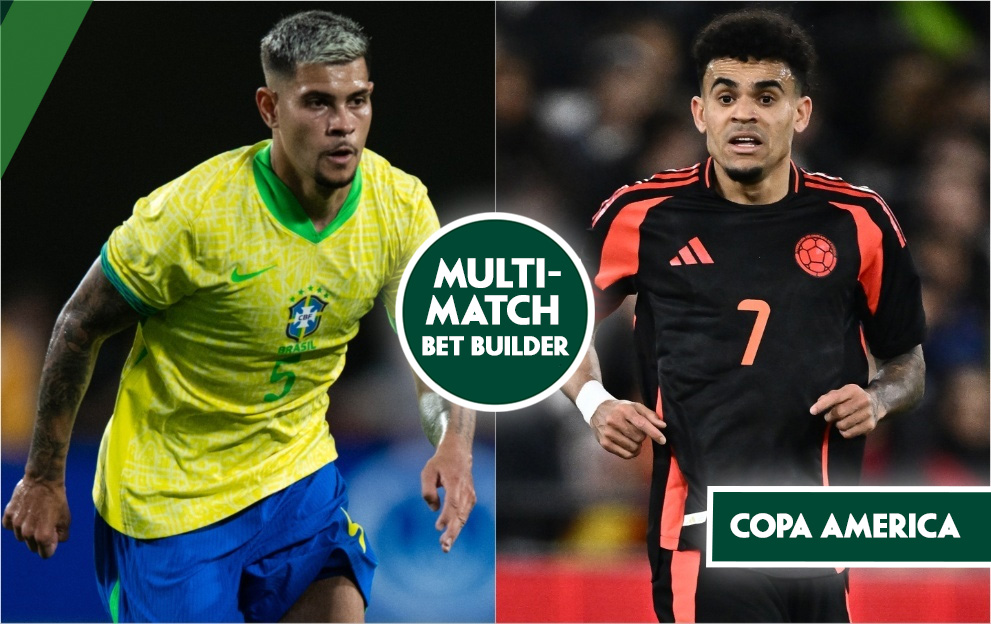 Tuesday Copa America multi match bet builder tips, brazil v colombia, costa rica v paraguay, 2nd july 2024