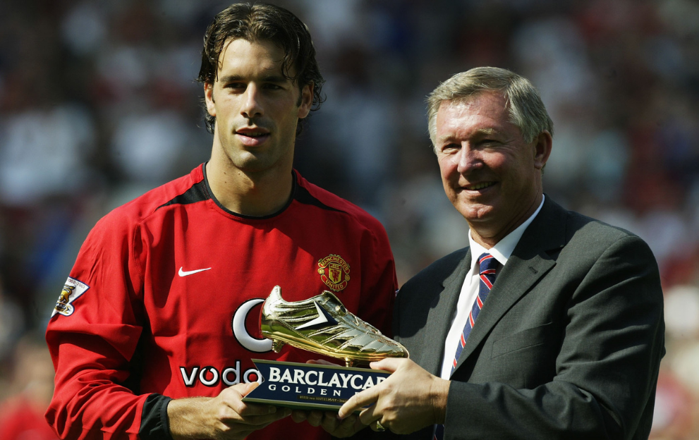 Ruud van Nistelrooy and Sir Alex Ferguson