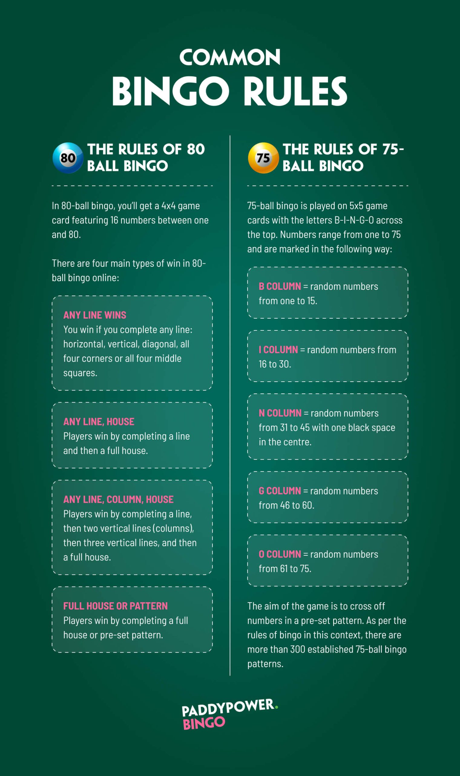 Bingo Rules Infographic