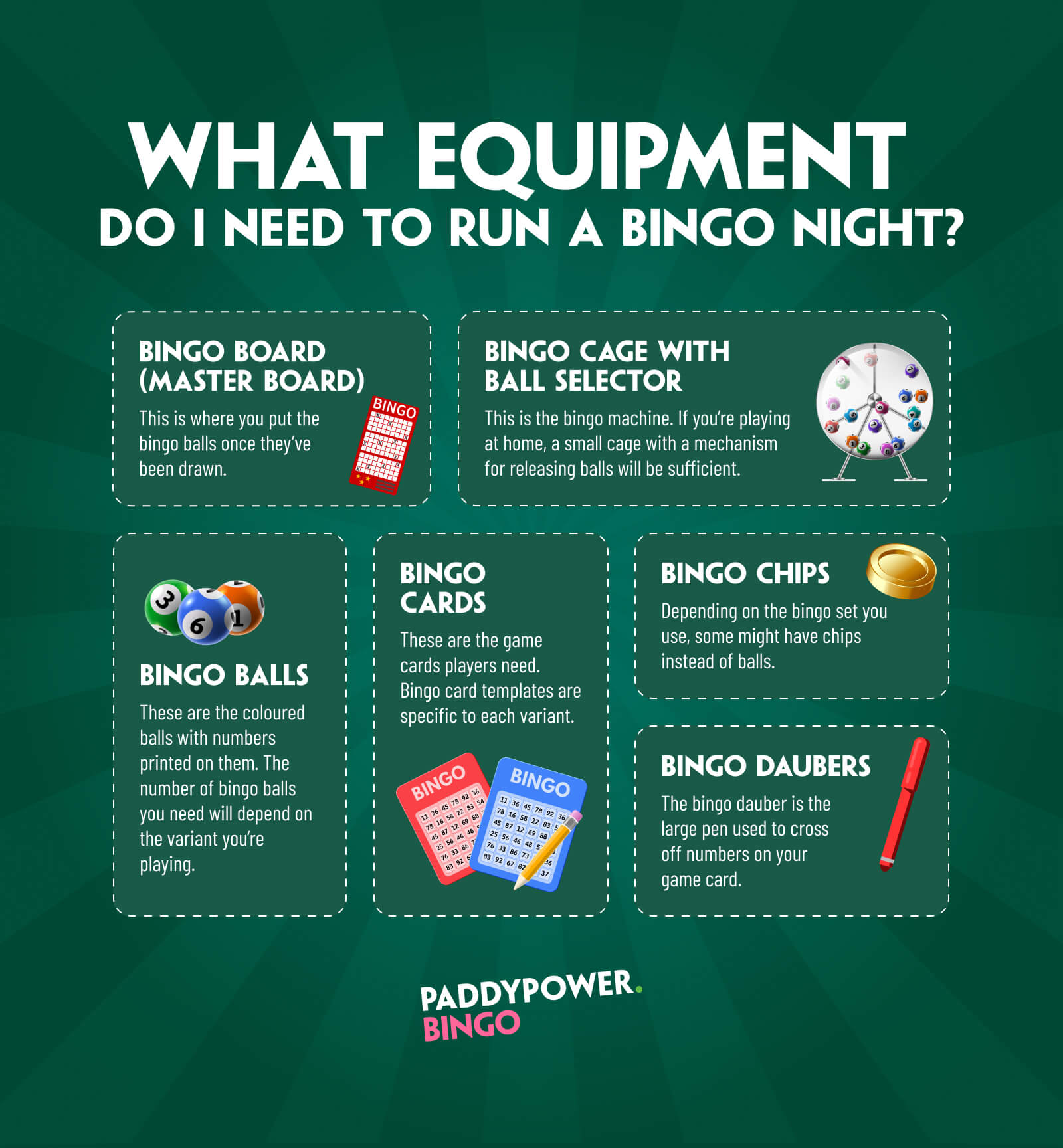 Bingo Equipment Infographic