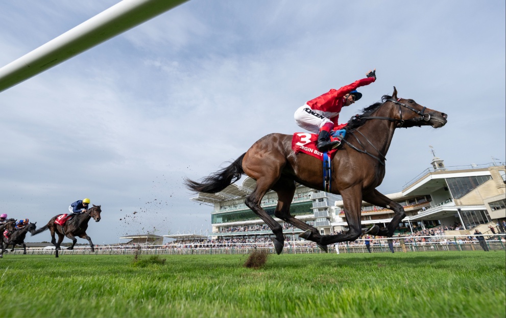 Inspiral winning the Sun Chariot Stakes in 2023