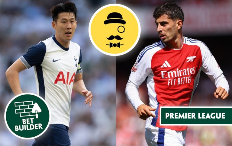 Spurs v Arsenal bet builder tips, premier league, sunday, 15th september 2024