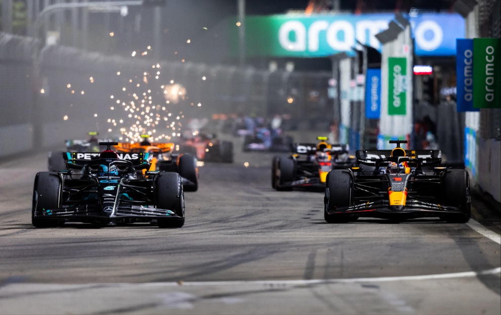 Formula 1 cars at the Singapore Grand Prix