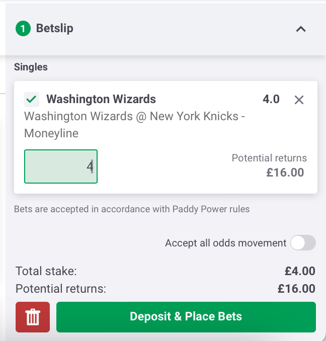 basketball bet example