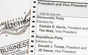 An image of a US Presidential Election Ballot