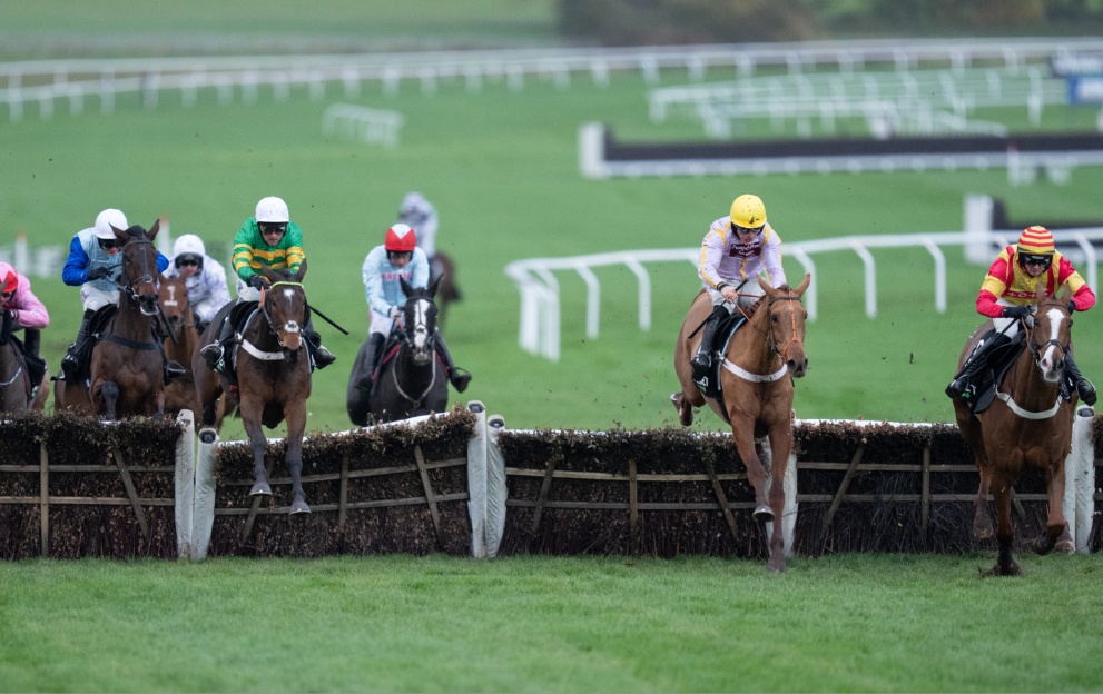 Iberico Lord on the way to winning the Greatwood Handicap Hurdle at Cheltenham in 2023