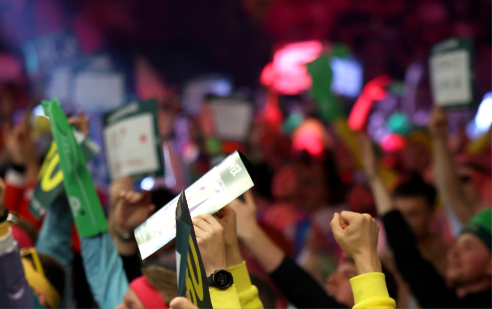 The World Darts Championship crowd