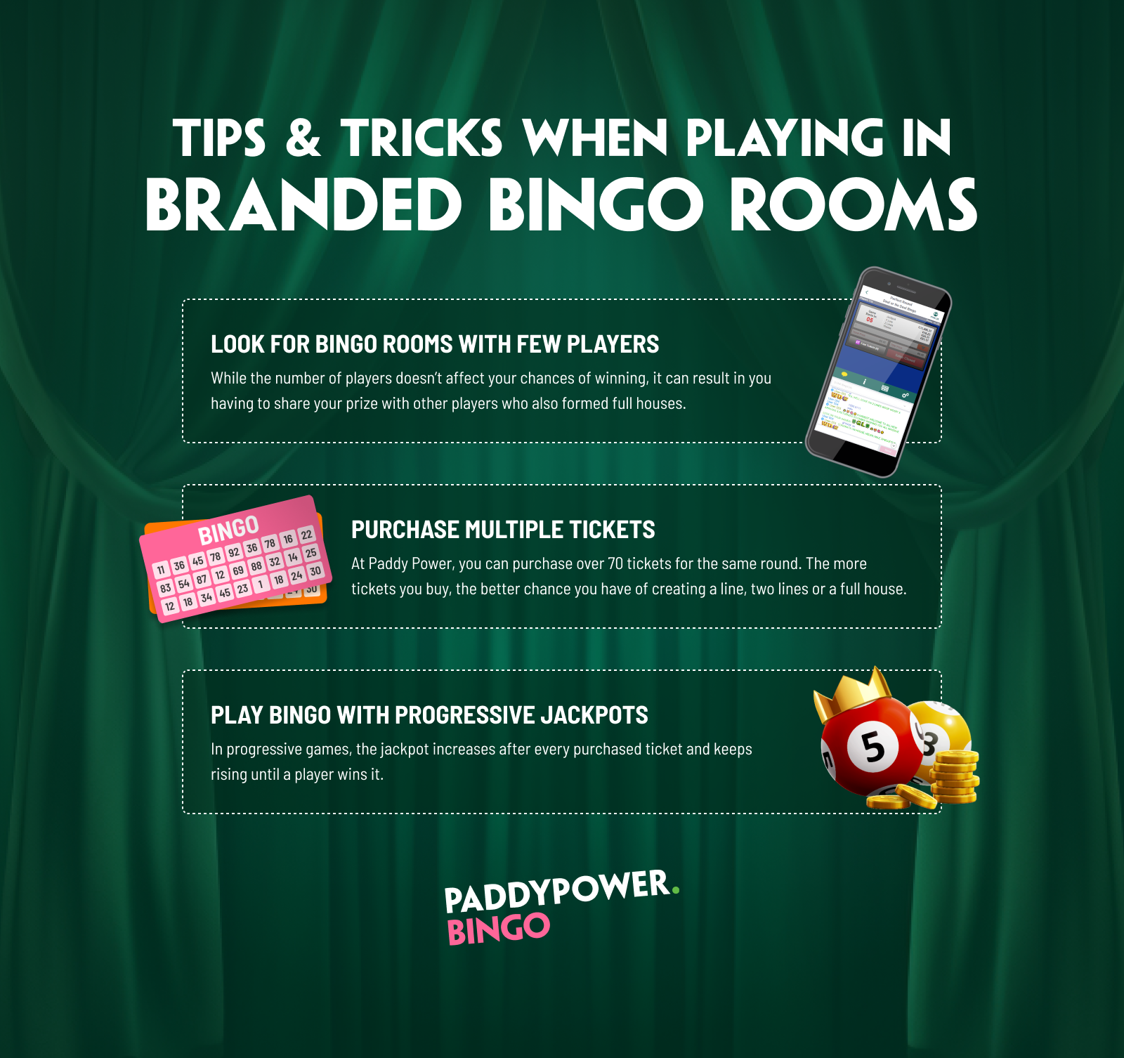 Tips and Tricks when playing in Paddy's Bingo Rooms