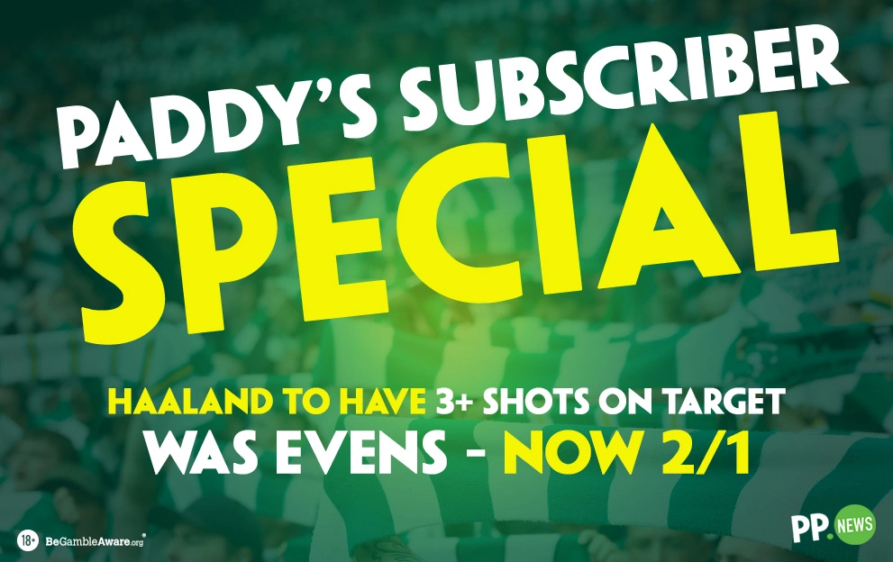 Haaland 3+ tirs cadrés – 2/1 – Paddy Power News