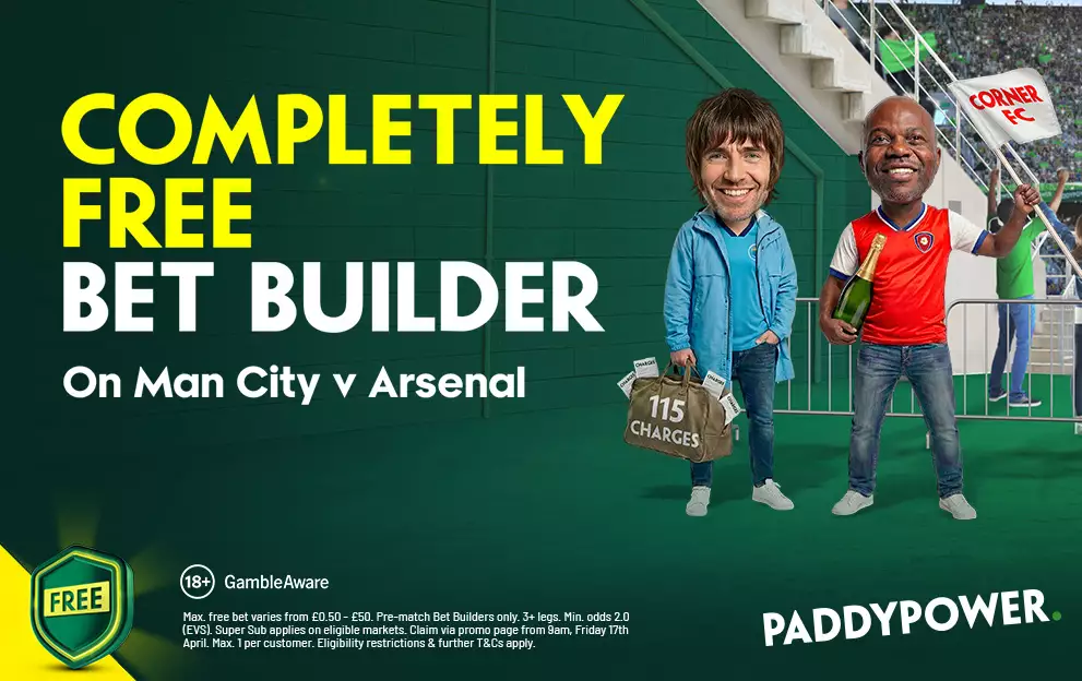 Man City v Arsenal Free Bet Offer: Get a free Bet Builer – Paddy Power News