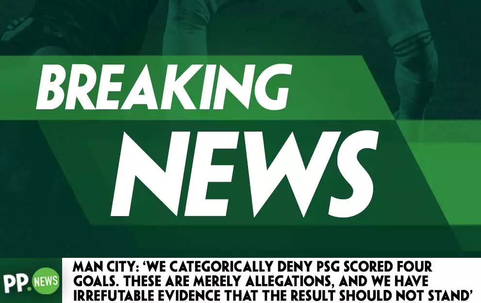 Breaking: Man City launch legal appeal against 4-2 PSG defeat