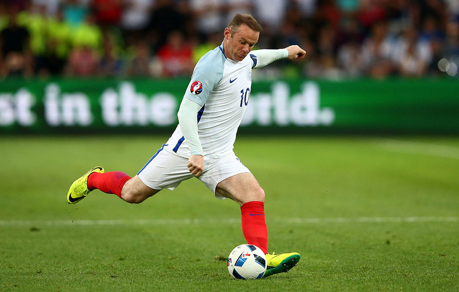 Wayne Rooney for England against Russia at Euro 2016