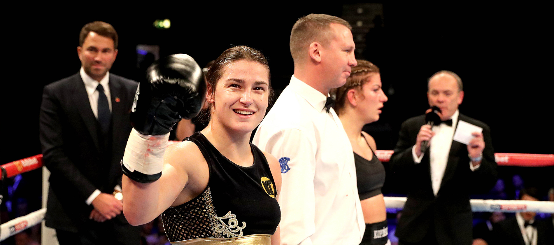 Watch Katie Taylor makes a successful debut as a professional boxer
