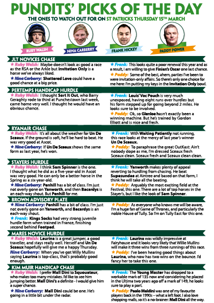 Here S Our Pundits Cheat Sheet For Day Three Of The 2018 Cheltenham Festival