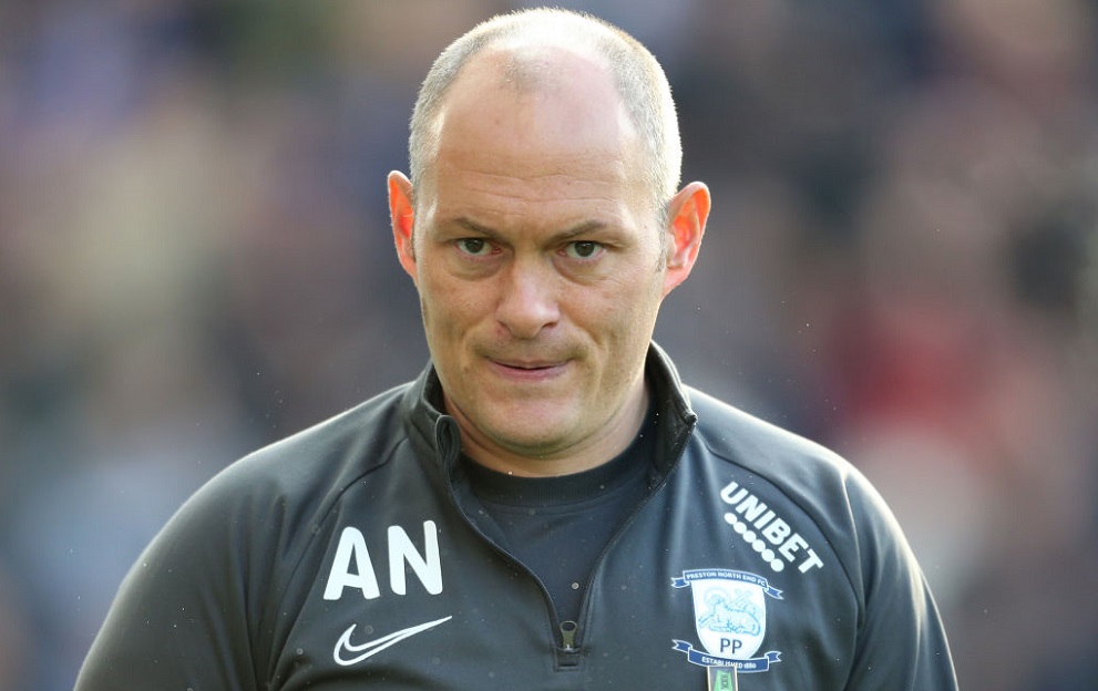 PRESTON, ENGLAND - OCTOBER 26: Alex Neil of Preston North End looks on prior to the Sky Bet Championship match between Preston North End and Blackburn Rovers at Deepdale on October 26, 2019 in Preston, England. (Photo by Lewis Storey/Getty Images)