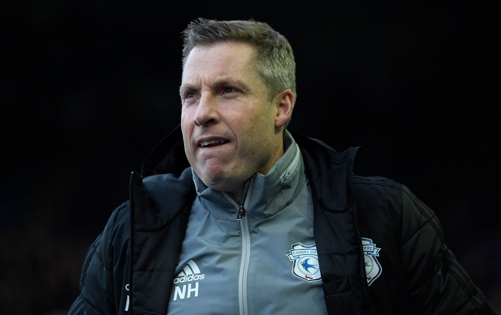 SHEFFIELD, ENGLAND - DECEMBER 29: Neil Harris, manager of Cardiff City reacts ahead of the Sky Bet Championship match between Sheffield Wednesday and Cardiff City at Hillsborough Stadium on December 29, 2019 in Sheffield, England. (Photo by George Wood/Getty Images)