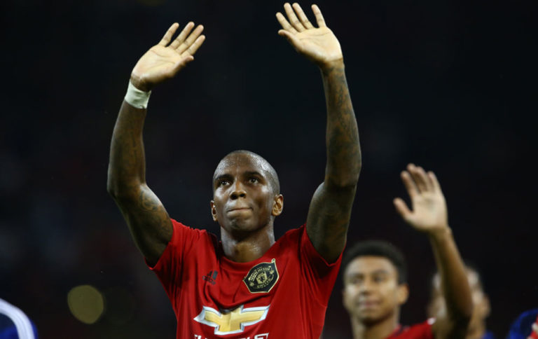 Manchester United's English defender Ashley Young celebrates victory during the 2019 International Champions Cup football match between Manchester United and A C Milan at the Principality Stadium, Cardiff on August 3, 2019. - Manchester United beat A C Milan 5-4 on penalties, (Photo by GEOFF CADDICK / AFP) (Photo credit should read GEOFF CADDICK/AFP via Getty Images)