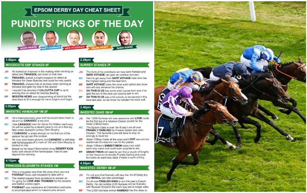 Horse Racing Tips Your Epsom Derby Day Picks in One Cheat Sheet