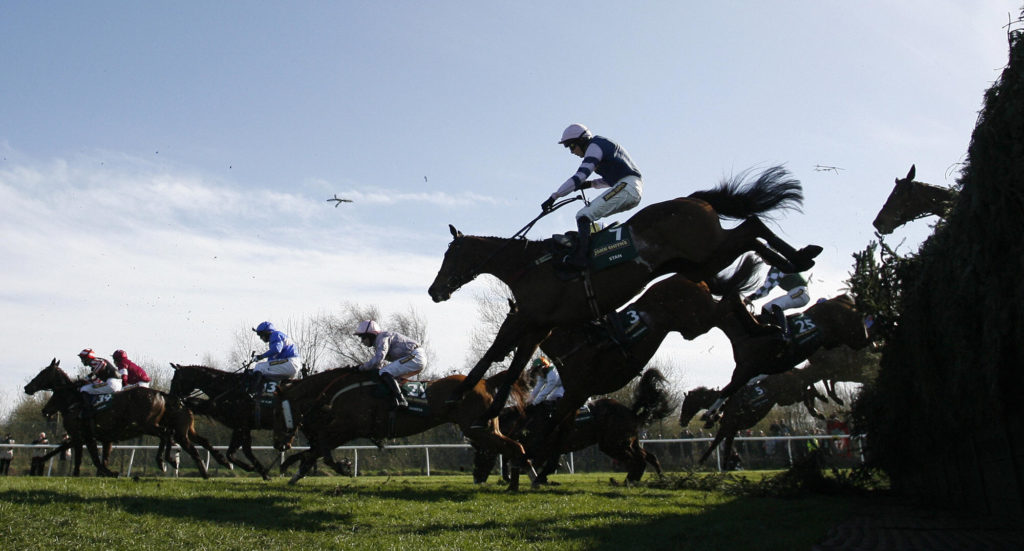 Bechers Brook fence at the Grand National