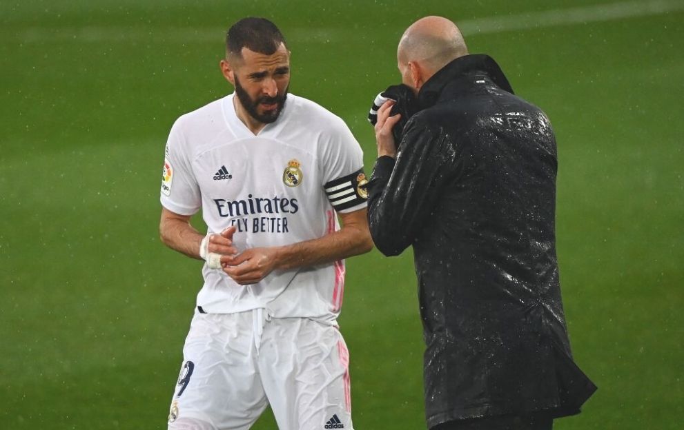 Karim Benzema Zinedine Zidane Real Madrid Eibar La Liga April 3, 2021