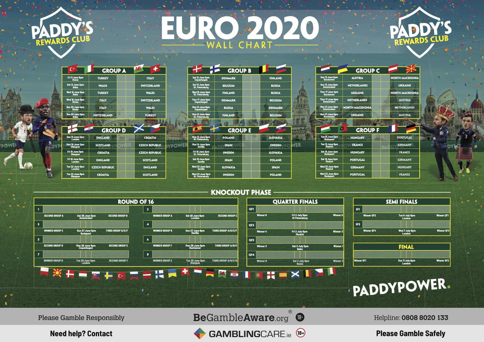 Euros Wall Chart Free Print At Home PDF With All The Fixtures