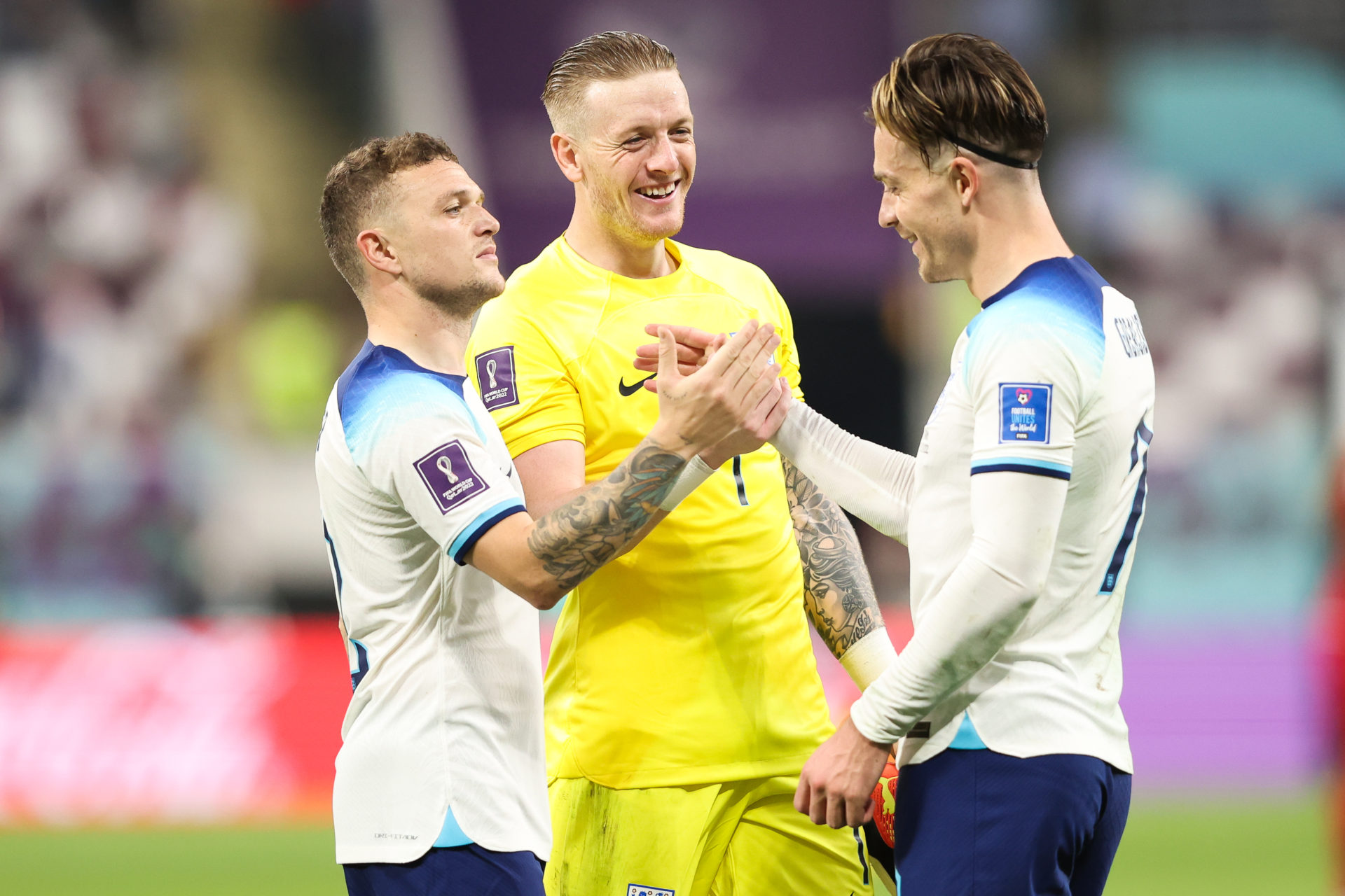 Jordan Pickford, Kieran Trippier, Jack Grealish, england