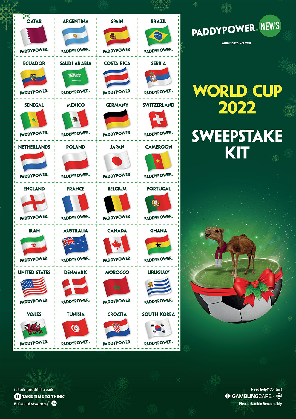 World Cup Sweepstake Kit Download Paddy s Qatar 2022 Pack