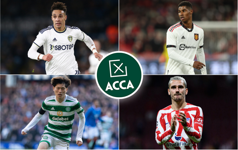 Football Tips; Wednesday night's football Acca, featuring Celtic, Leeds, Man United, Crystal Palace, Atletico Madrid