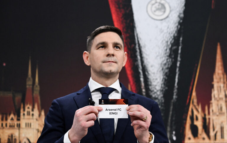 Former Fulham midfielder Zoltan Gera conducts the Europa League draw